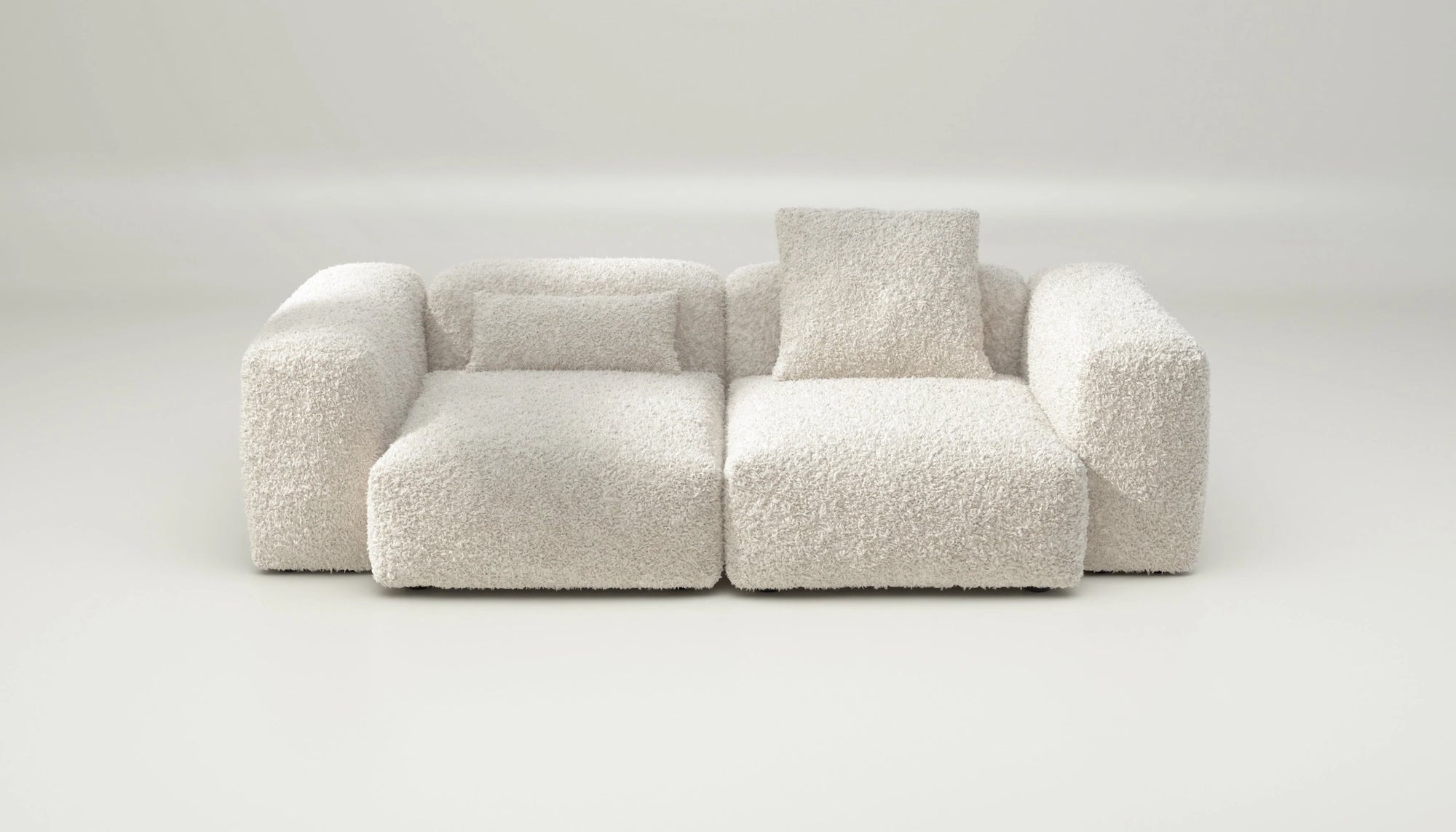 Sofa Vetsak Set 02 en Doodle Crème, teinte claire et élégance minimaliste, Maison Archibald France.