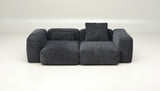 Sofa Vetsak Set 02 en tissu Doodle Dark Grey, style contemporain et confort premium, Maison Archibald Paris.