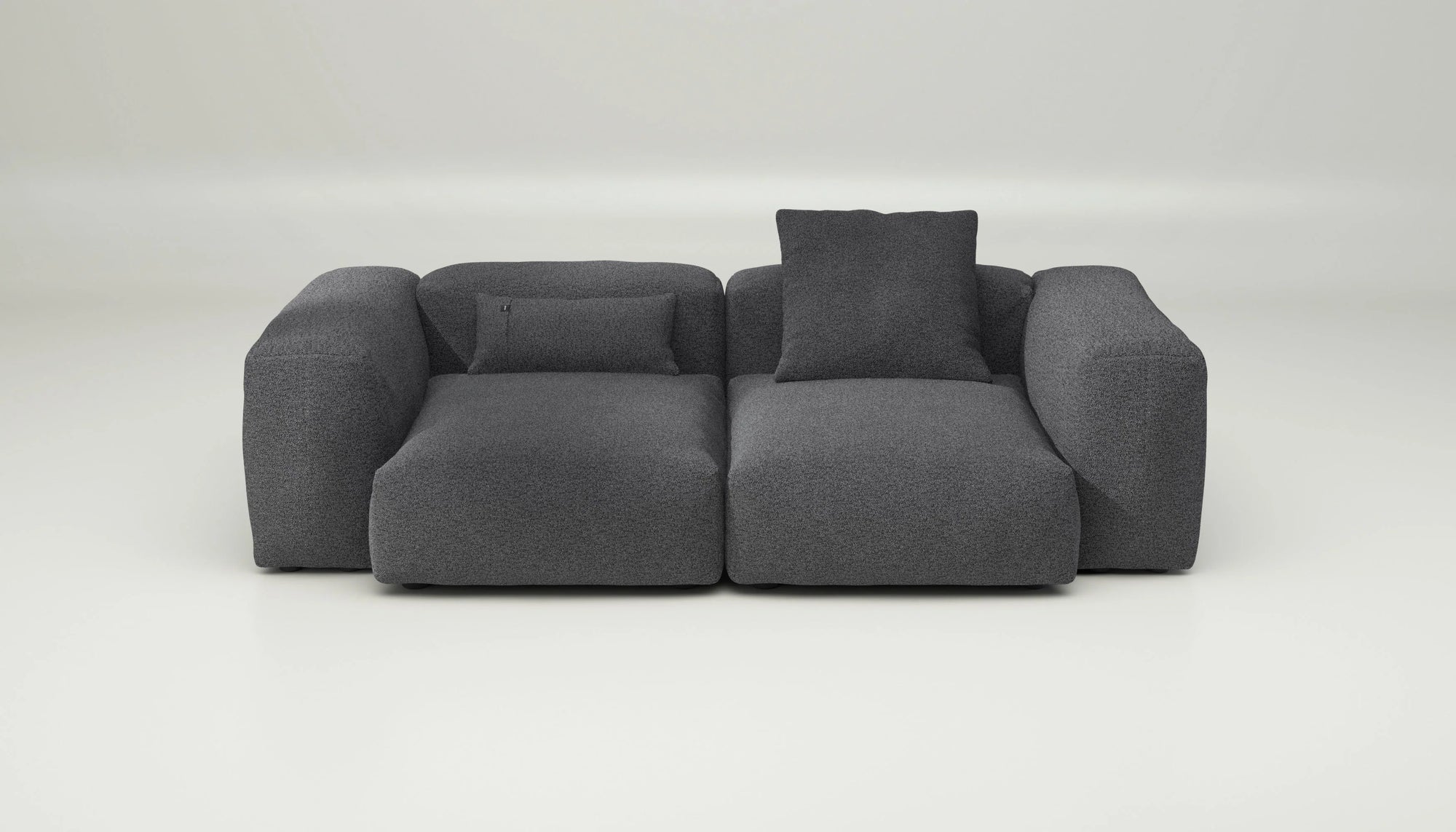Sofa Vetsak Set 02 en Loop Loop Anthracite, silhouette architecturale et texture noble, Maison Archibald France.