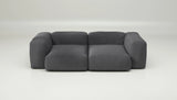 Sofa Vetsak Set 02 en Loop Loop Anthracite, silhouette architecturale et texture noble, Maison Archibald France.