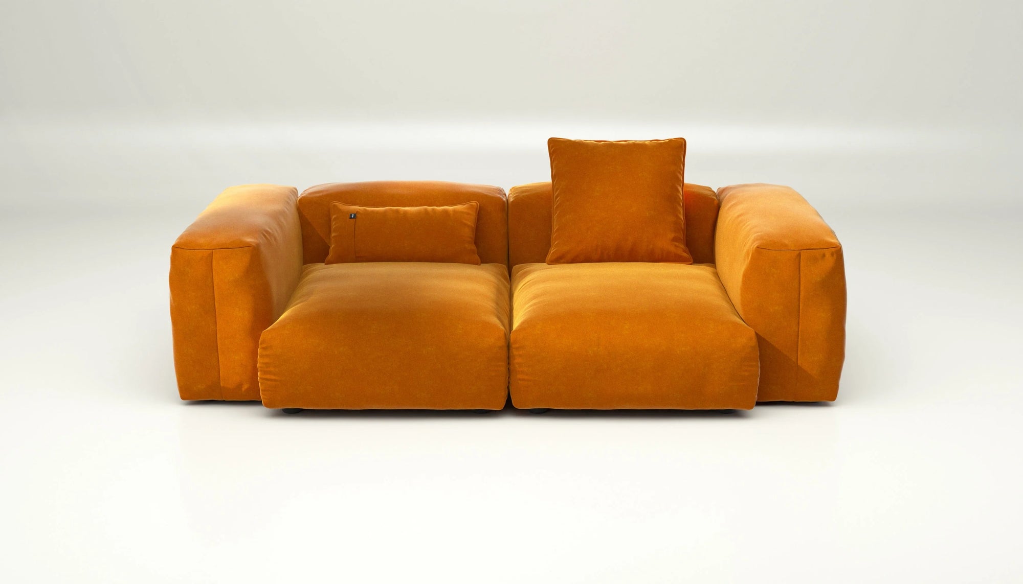 Canapé Vetsak Set 02 en Suave Orange Blaze, sofa coloré et moderne, Maison Archibald Rennes et Paris.