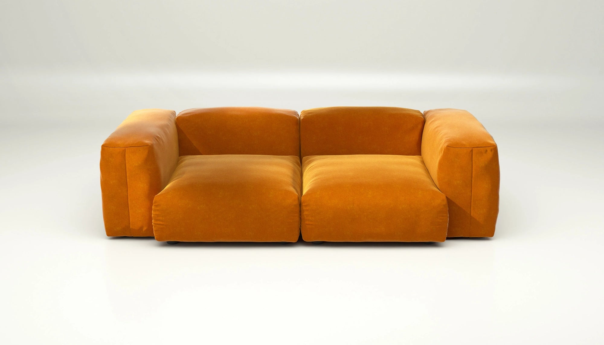 Canapé Vetsak Set 02 en Suave Orange Blaze, sofa coloré et moderne, Maison Archibald Rennes et Paris.