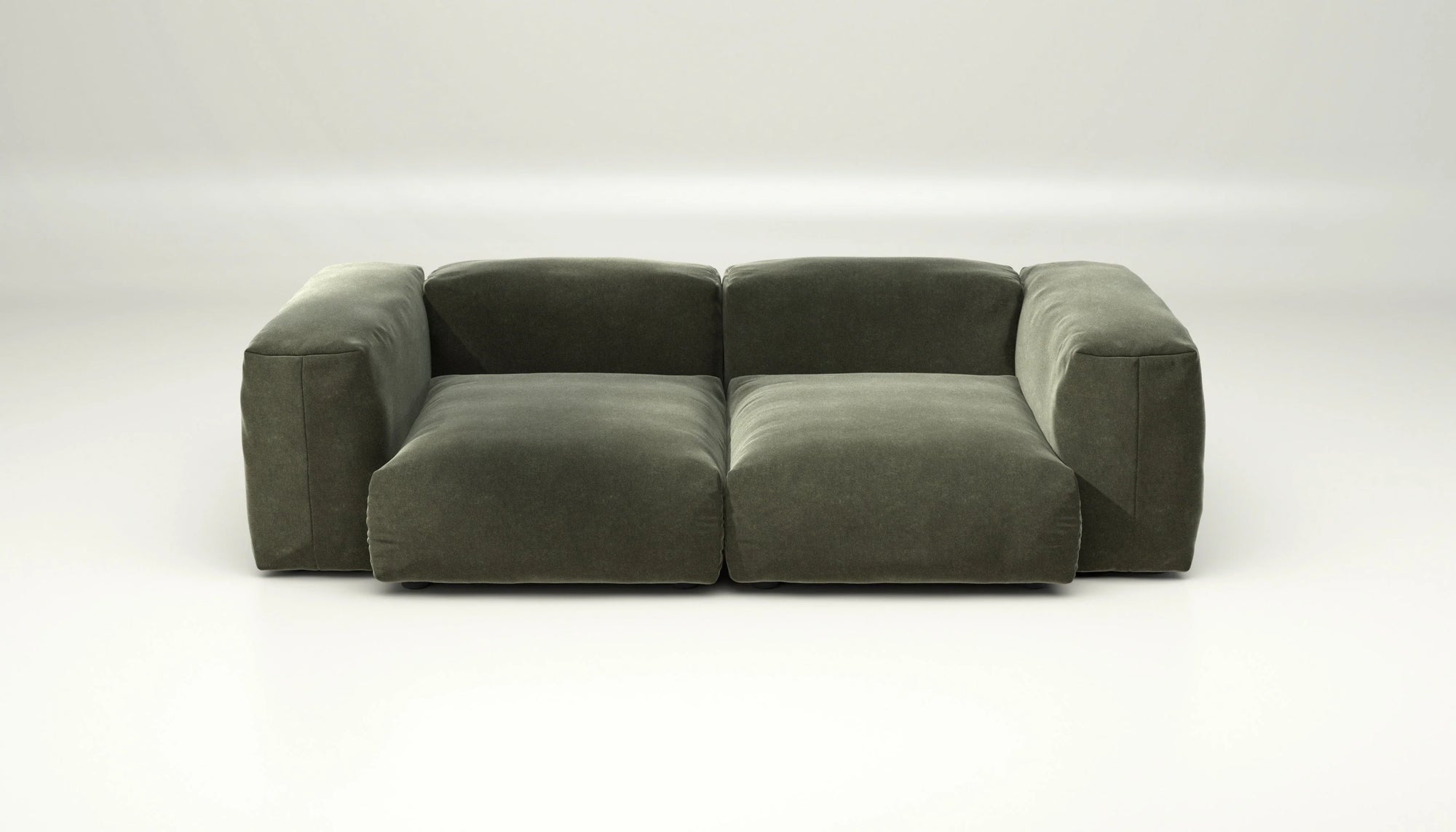 Sofa Vetsak Set 02 en Suave Pine, vert profond et allure naturelle, Maison Archibald Rennes.