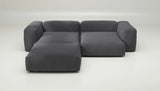 Sofa Vetsak Set 03 en Loop Loop Anthracite, design modulable et matière raffinée, Maison Archibald France.