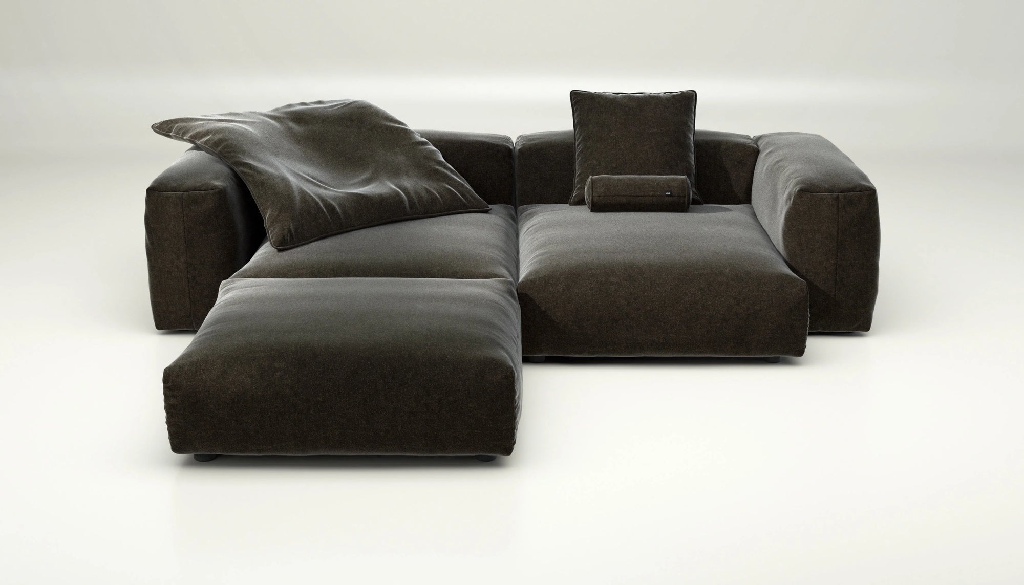 Canapé Vetsak Set 03 en Suave Anthracite, esthétique moderne et silhouette architecturale, Maison Archibald Paris.