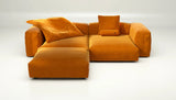 Canapé Vetsak Set 03 en Suave Orange Blaze, pièce forte et chaleureuse, Maison Archibald Rennes et Paris.