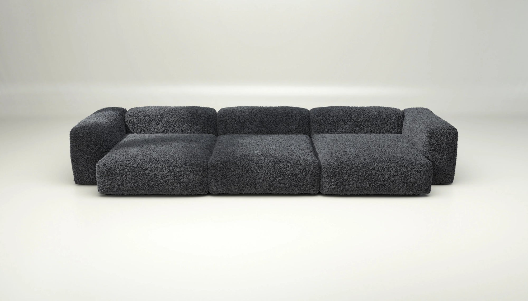 Sofa Vetsak Set 05 en tissu Doodle Dark Grey, confort premium et style urbain, Maison Archibald Paris.