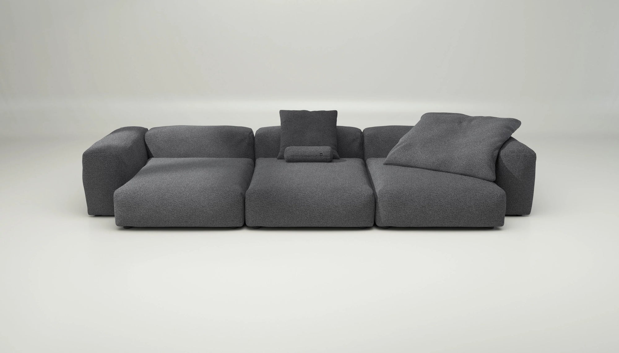 Sofa Vetsak Set 05 en Loop Loop Anthracite, structure architecturale et texture bouclée, Maison Archibald Rennes.