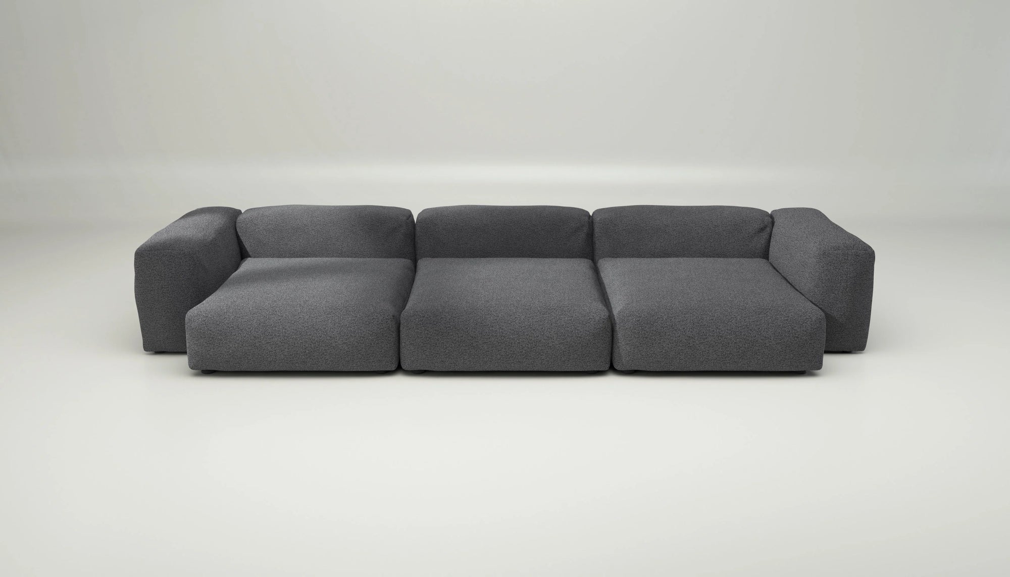 Sofa Vetsak Set 05 en Loop Loop Anthracite, structure architecturale et texture bouclée, Maison Archibald Rennes.
