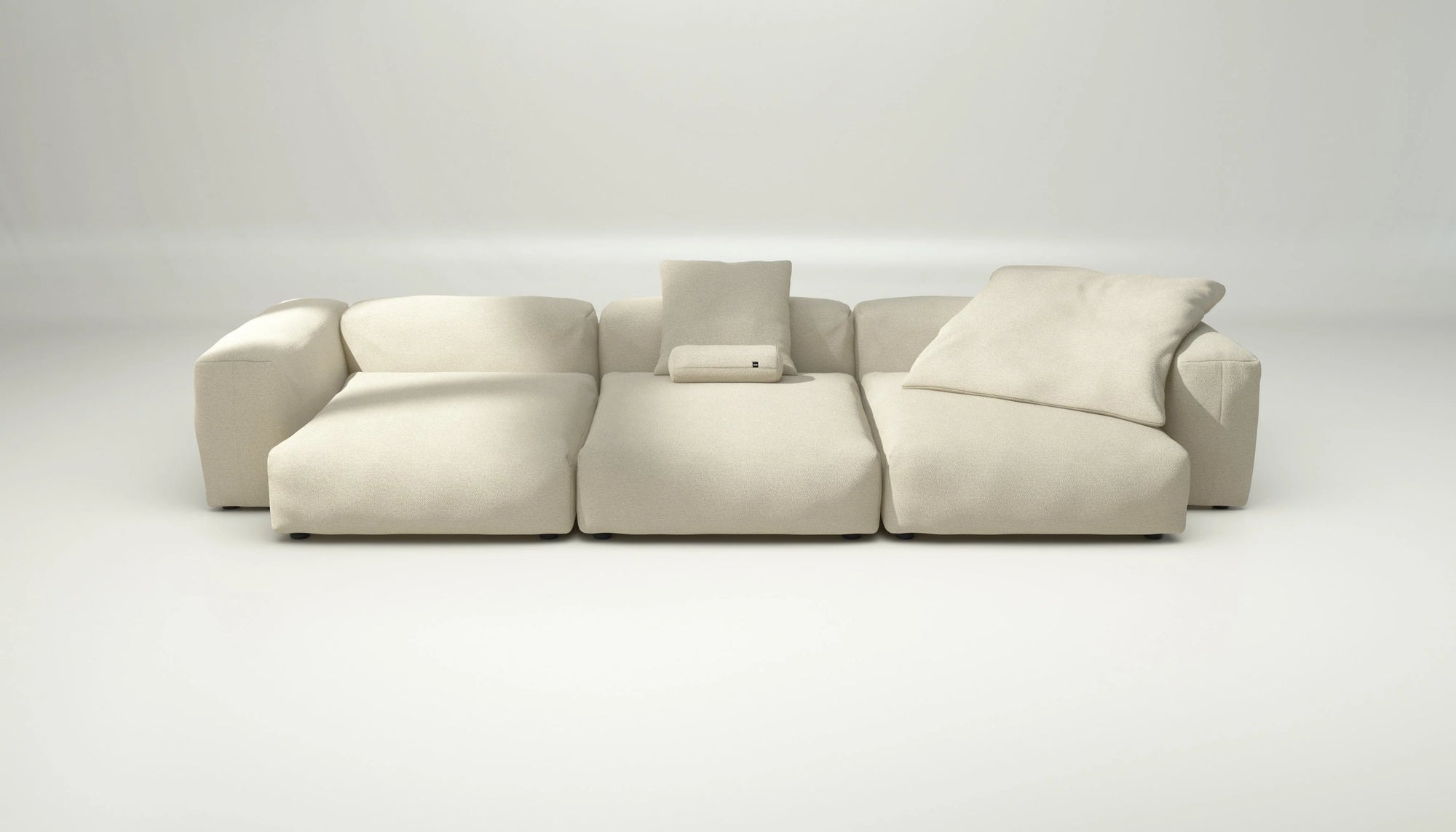 Sofa Vetsak Set 05 en boucle Loop Loop Duna, beige sable et élégance artisanale, Maison Archibald France.