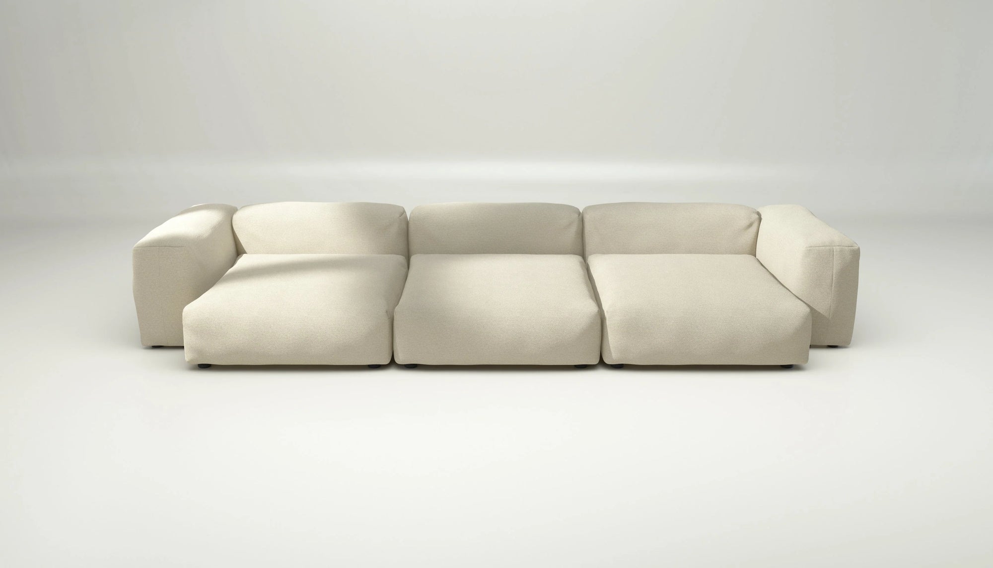 Sofa Vetsak Set 05 en boucle Loop Loop Duna, beige sable et élégance artisanale, Maison Archibald France.