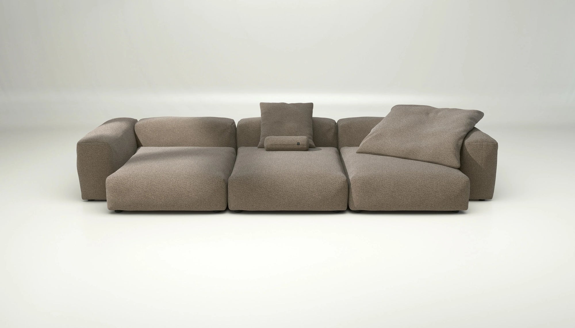 Canapé modulable Vetsak Set 05 en Loop Loop Taupe, teinte chaude et design contemporain, Maison Archibald Paris.