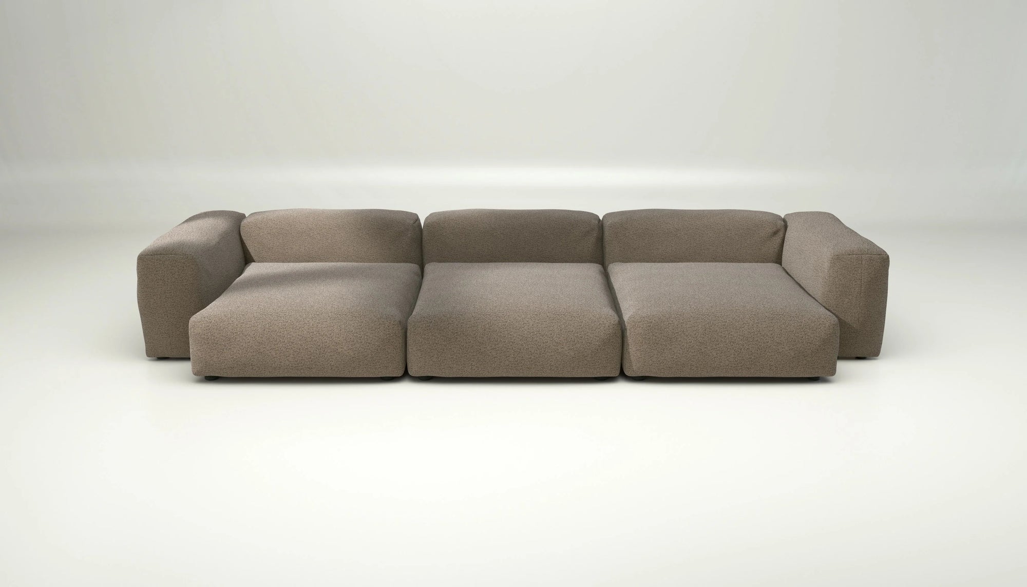 Canapé modulable Vetsak Set 05 en Loop Loop Taupe, teinte chaude et design contemporain, Maison Archibald Paris.