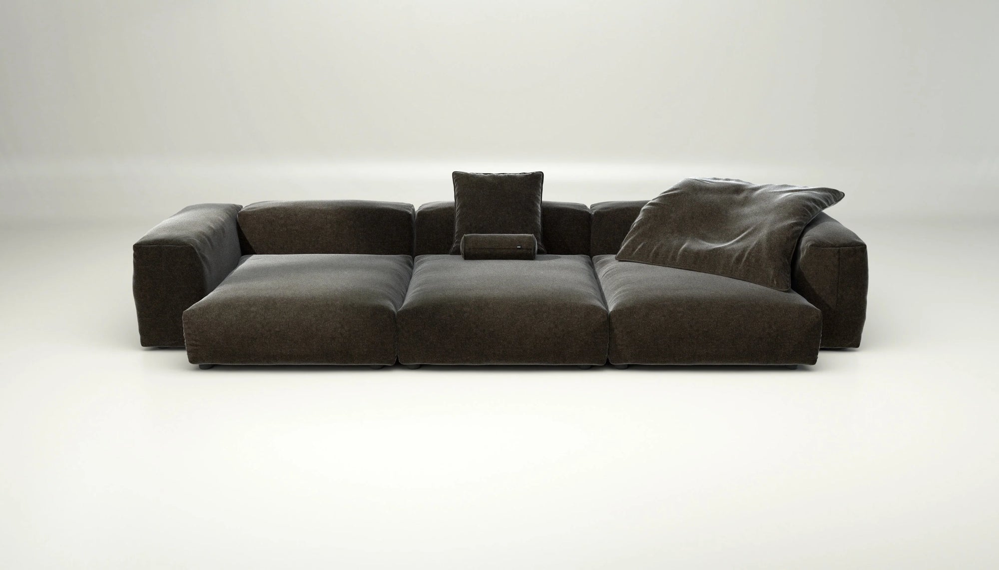 Canapé Vetsak Set 05 en Suave Anthracite, ligne épurée et finition haut de gamme, Maison Archibald Paris.