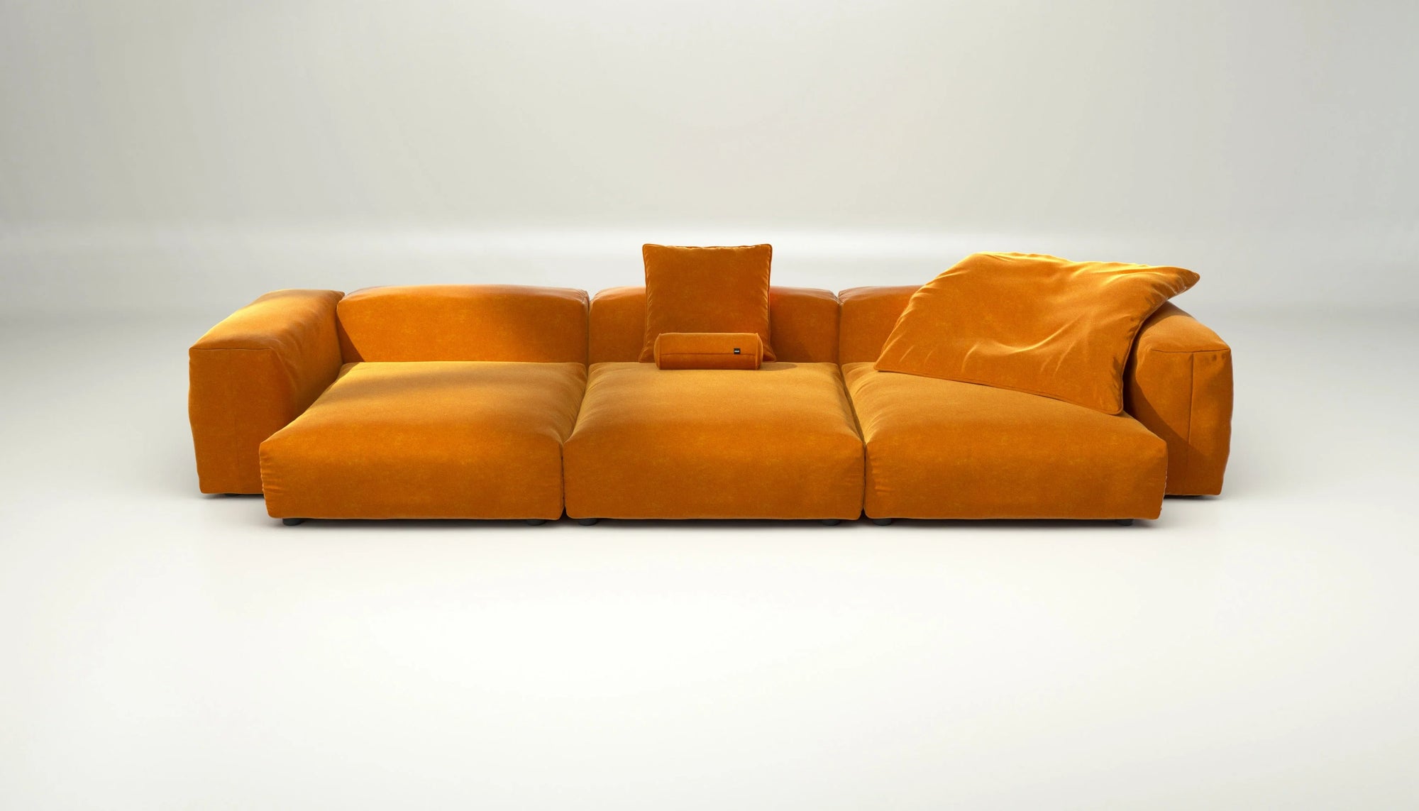 Canapé Vetsak Set 05 en Suave Orange Blaze, ton vibrant et design audacieux, Maison Archibald France.