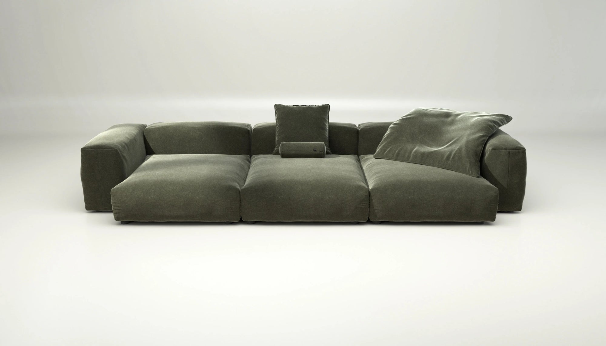 Sofa Vetsak Set 05 en Suave Pine, vert profond et style moderne, Maison Archibald Rennes.