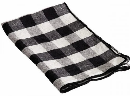 Serviette Vichy Noir - Maison de Vacances