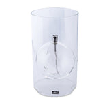 Lampe à huile Windshelter cylindre transparent chrome Peri Living design minimaliste